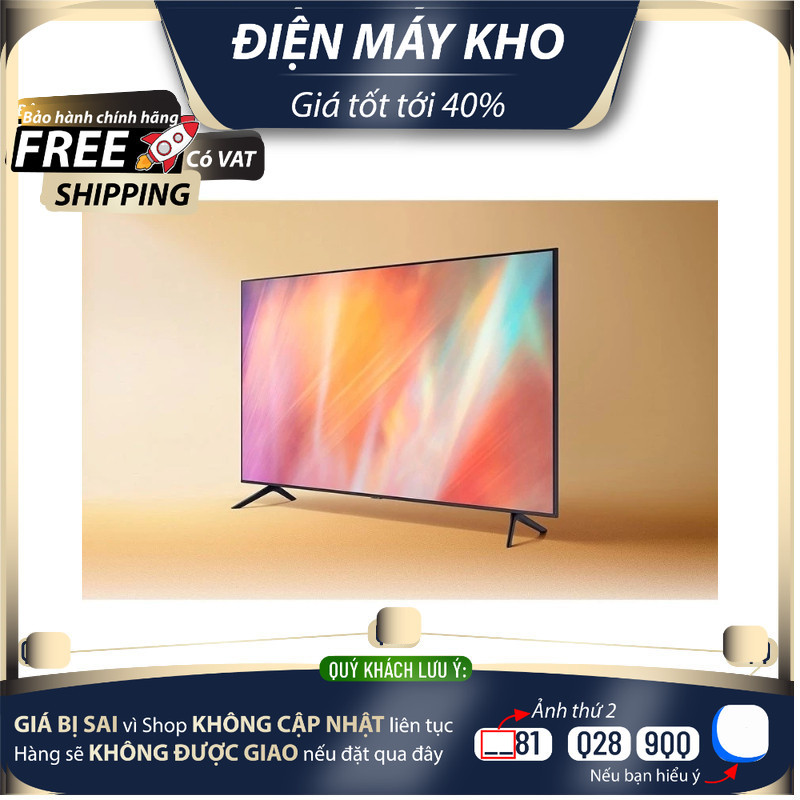 Smart Tivi Samsung 4K 43 inch 43AU7700 UHD Mới 100%