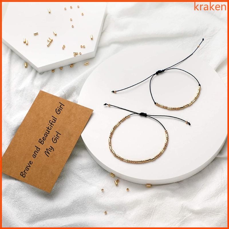 Vòng tay và vòng cổ với phụ kiện trang sức Morse Code có thể điều chỉnh