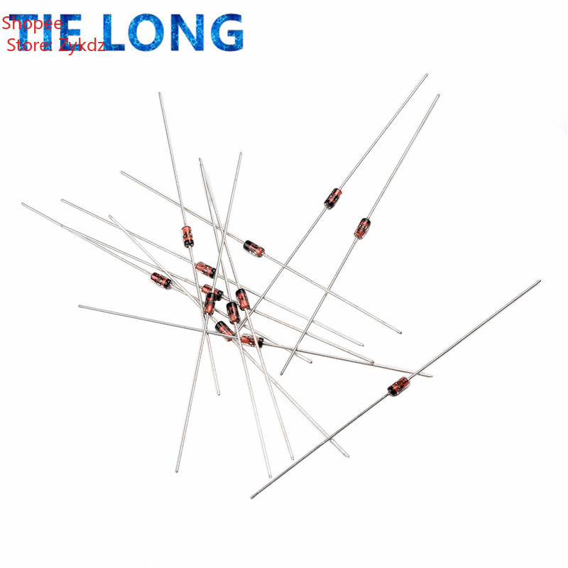 100 Chiếc 1N60 DO-7 1N60P DO-35 Schottky Germanium Diode TV Radio FM Phát Hiện