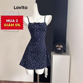Lovito Váy thường ngày Váy họa tiết hoa sang trọng dành cho nữ LNA74166
