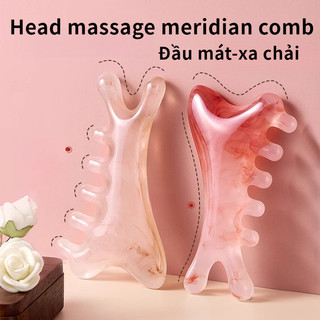 Bàn Chải Hai Đầu Lược Massage Đầu Kinh Tuyến Lược Cạo Đầu Trị Liệu Lược Bấm Mũi Mắt Mặt Kinh Tuyến Massage Nhựa Cá Heo Com