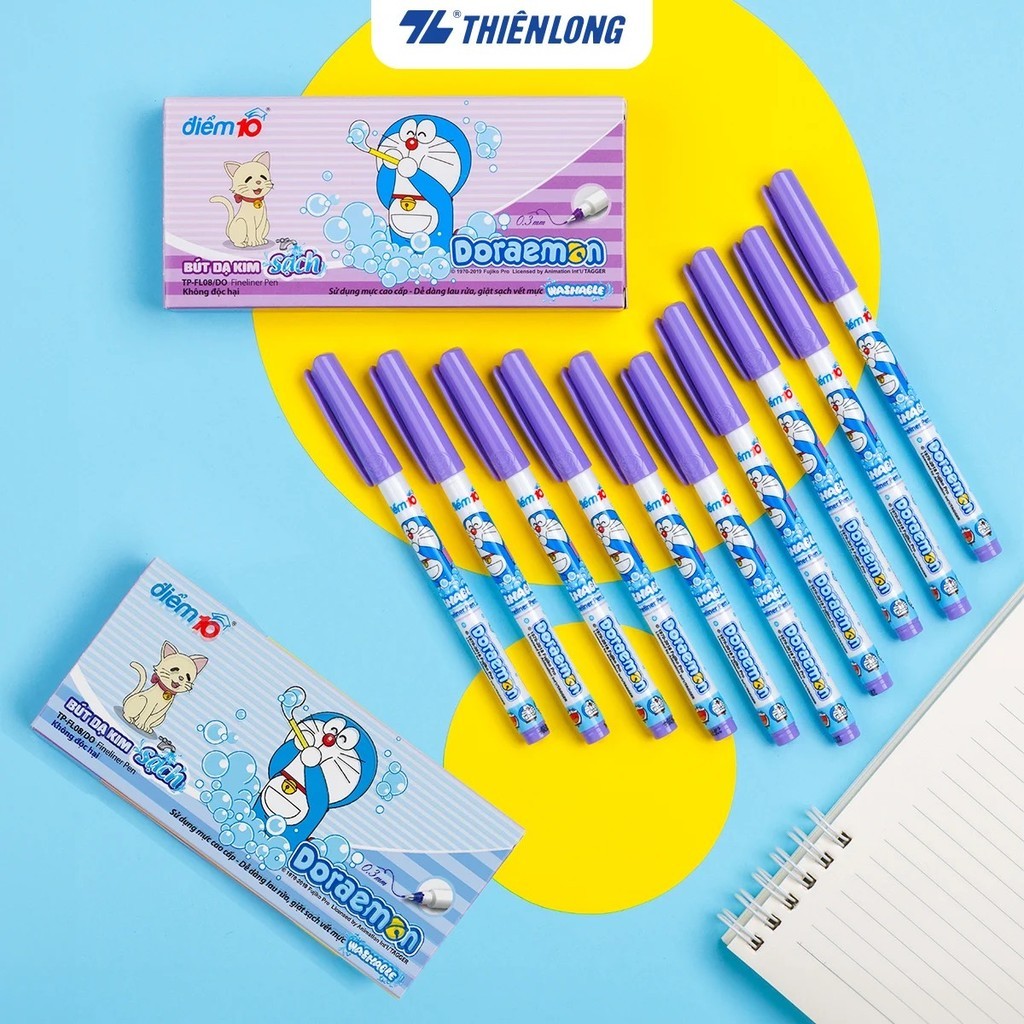 Bút lông kim Điểm 10 Doraemon TP-FL08/DO - mực Tím