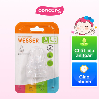 Vĩ 2 núm ty cổ hẹp Wesser size L