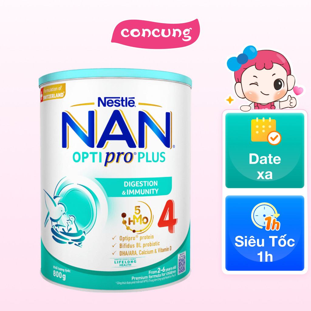 Sản phẩm dinh dưỡng công thức Nestle Nan Optipro Plus 4 800g