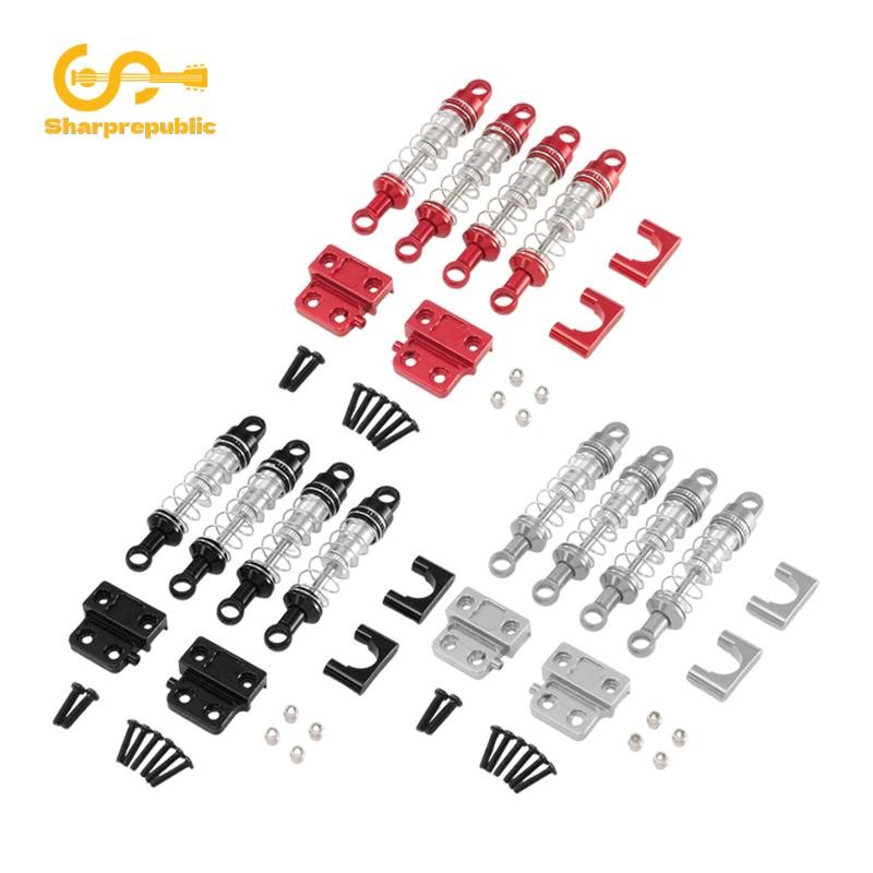 Sharprepublic 1 / 12 RC Xe Giảm Chấn Giảm Chấn Bộ Dễ Dàng Lắp Đặt Đầy Đủ Kim Loại