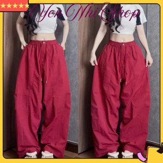  Quần Parachute Harem Nam Nữ Dáng Thụng Vintage Quần Dài Vải Kaki Cao Cấp Dễ Vận Động Nhật Bản Bᶖgsize Menswear Pants 