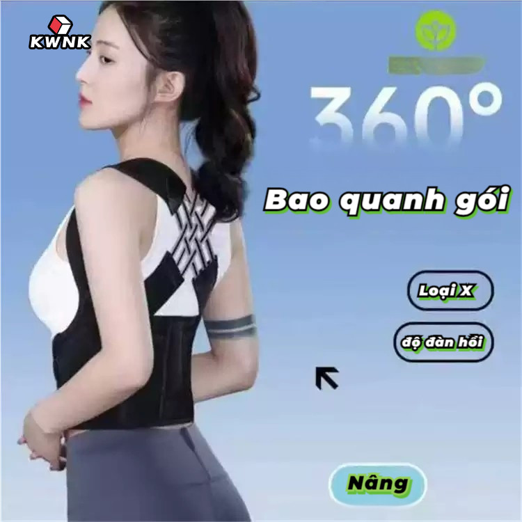  Đai đeo chống gù KWNK Đai chống gù lưng nam nữ định hình tư thế hỗ trợ vận động 