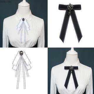 Boom Nữ Vintage Thanh Lịch Pre-Tied Cổ Dây Buộc Thổ Cẩm Giả Ngọc Trai Trang Sức Ruy Băng Thắt Lưng Cho Áo Sơ Mi Cổ Quần Áo