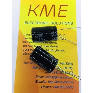 Tụ hóa 2200uf 25v 13x20mm
