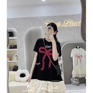 BIGSIZE HIẾU HIẾU (55-95KG) - Đầm thun nữ babydoll phối nơ tà xốp thoải mái dễ thương