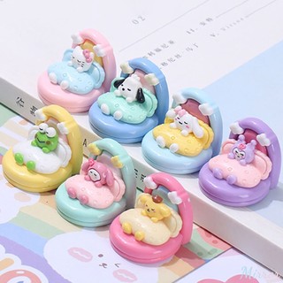 ♕ Sanrio Vỏ chăn có gối ngủ Nhà chơi tự làm cho bé Nhà búp bê phong cảnh vi mô Nhà đỗ xe Biển hiệu Phụ kiện móc khóa
