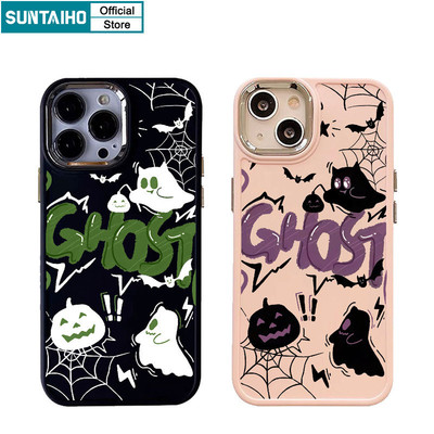 Suntaiho Ngộ nghĩnh Vỏ Độc Đáo Họa Tiết Quái Vật Ma Ốp lưng Iphone 15 14 12 13 11 Pro Max IP 7 8 Plus Iphon X Xs XR Xs Max Silicone Mềm Cao Cấp Chống Sốc Ốp Lưng