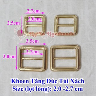 Khoen tăng giảm đúc làm túi 2cm và 2.7cm