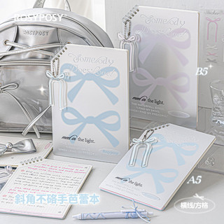 Cdaily|ba lê góc cuộn máy tính xách tay a5 / b5 notebook ins matte bạc ngang dòng checkered notebook sinh viên sổ tay không sổ tay