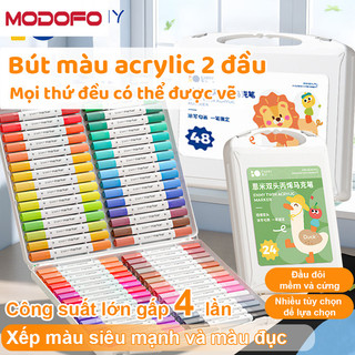 👻👻Bút màu acrylic 2 đầu Bút Sơn Màu Acrylic Marker