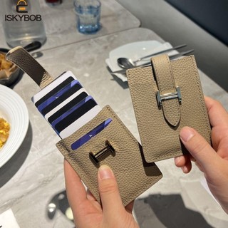 ISKYBO Ví Da pu Ngắn Đựng Thẻ Phong Cách Hàn Quốc Cho Nữ