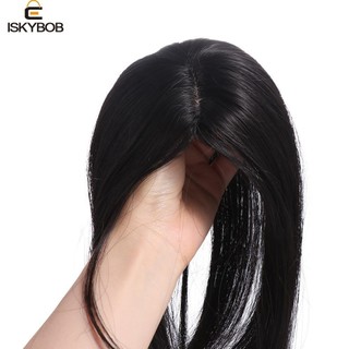 Fuzou Top Hair Bangs, với Toupee Fetal Hair Bang 3D Air Bangs, Baby Hair Bang Fringe Invisible Fake Bangs Forehead Hairline Tóc Giả Nữ