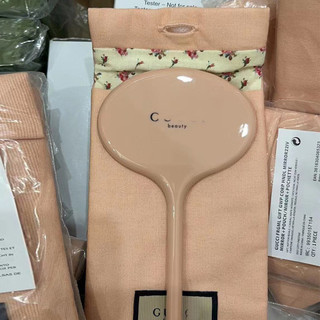 Bộ gương trang điểm cầm tay G Letter Pink Gương nhỏ dễ thương di động
