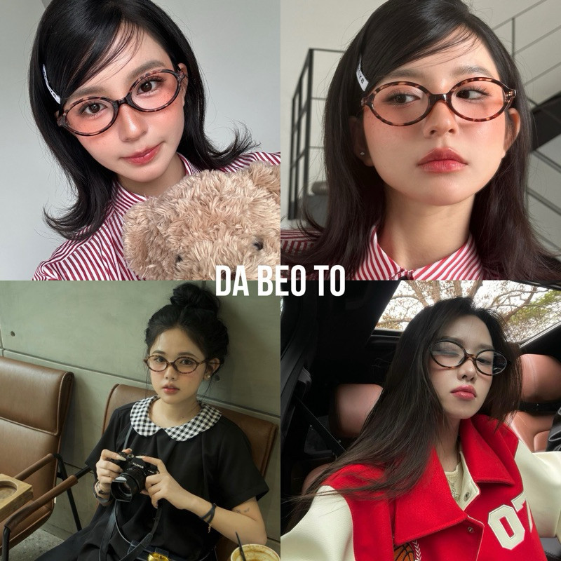 Kính dáng tròn Bayonetta da beo MiuMiu Y2K Douyin Style Lypham ,gọng kính tròn tròng bluecut