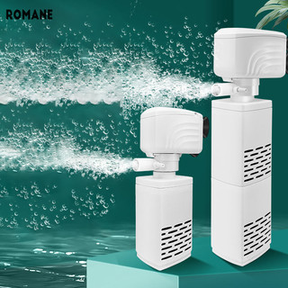 Romane Bộ lọc bể cá Hệ thống tuần hoàn bơm lọc 3 trong 1 Máy bơm oxy lọc nước nhỏ tích hợp bể cá