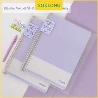 Sổ còng sắt A4 Caro - kẻ ngang nét đứt Klong 160 trang (80 tờ) Binder 8 chấu dễ dàng refill giấy