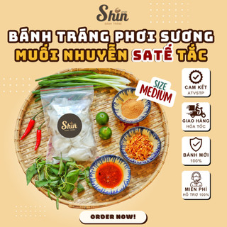 Bánh Tráng Phơi Sương Muối Satế Tắc túi Zip M