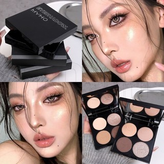 Bảng Phấn Mắt 4 Màu - Bảng Phấn Ngọc Trai Mờ - Phấn Mắt Màu Đất - Diamond Shiny Shimmer Eye Pigments - Chống Thấm Nước Lâu Dài - Mỹ Phẩm Trang Điểm Mắt
