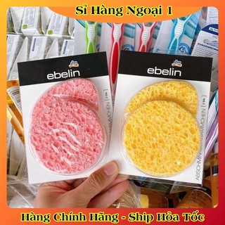 Miếng bọt biển rửa mặt Ebelin Đức - Mẫu mới Đủ Bill