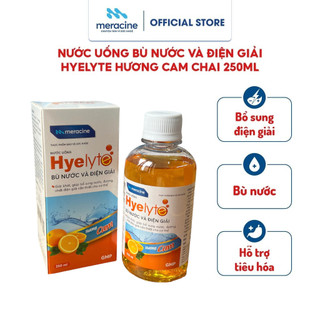 Nước uống điện giải bù nước Hyelyte hương cam bổ sung chất điện giải hỗ trợ tiêu hóa cho cơ thể chai 250ml