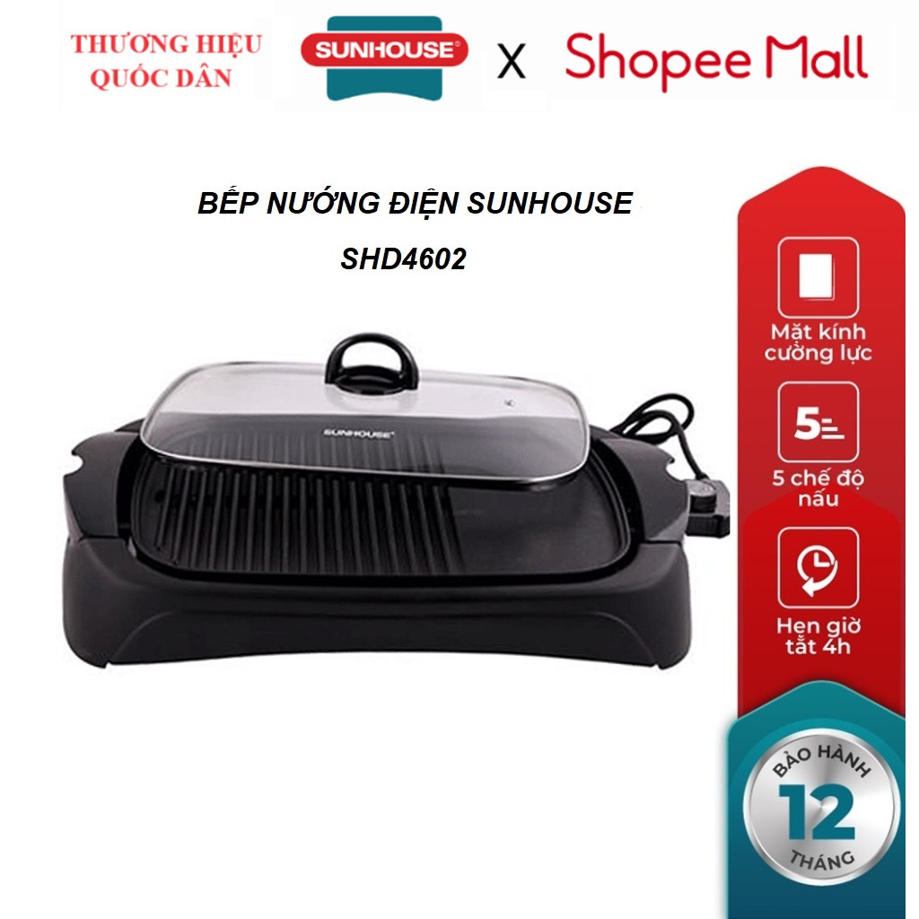 BẾP NƯỚNG ĐIỆN SUNHOUSE SHD4602