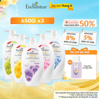 Combo 3 Sữa tắm nước hoa dưỡng da Enchanteur 650g (5 mùi)