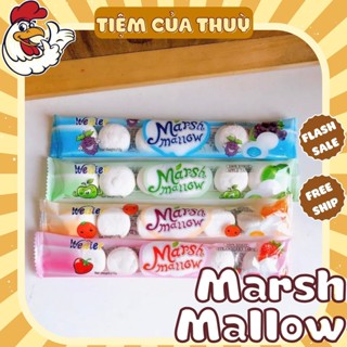 Kẹo Marshmallow Nhân Chảy Vị Trái Cây, Kẹo Xốp Marsh Mallow Thái Lan, kẹo dẻo, đồ ăn vặt