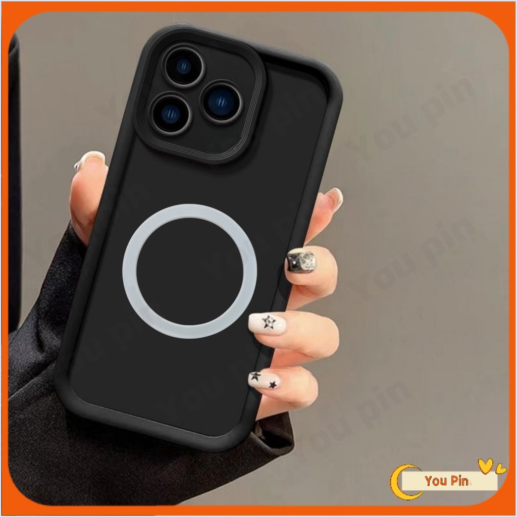 Ốp điện thoại cho Realme Note 50 60 C63 C61 C53 C51 C65 C67 C55 C35 C30 C31 C33 C25 C12 C21Y C25Y C21 C15 C11 12 8 Pro 5 6i 5i 5S Vỏ điện thoại TPU từ tính đơn giản và chất lượng cao