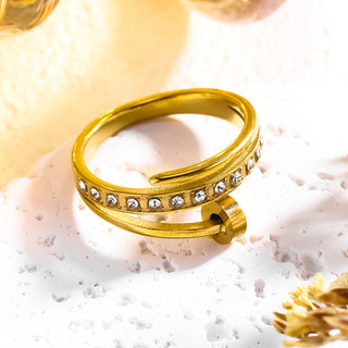 Bộ nhẫn Unisex mới bằng thép không gỉ có thể mở bằng đá cẩm thạch có thể điều chỉnh