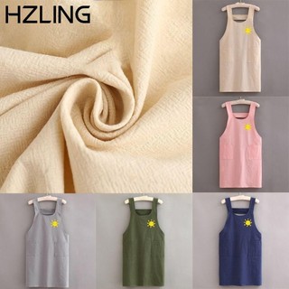 HZLING Tạp dề eo dành cho người lớn Phụ kiện làm sạch Cotton nguyên chất Nữ