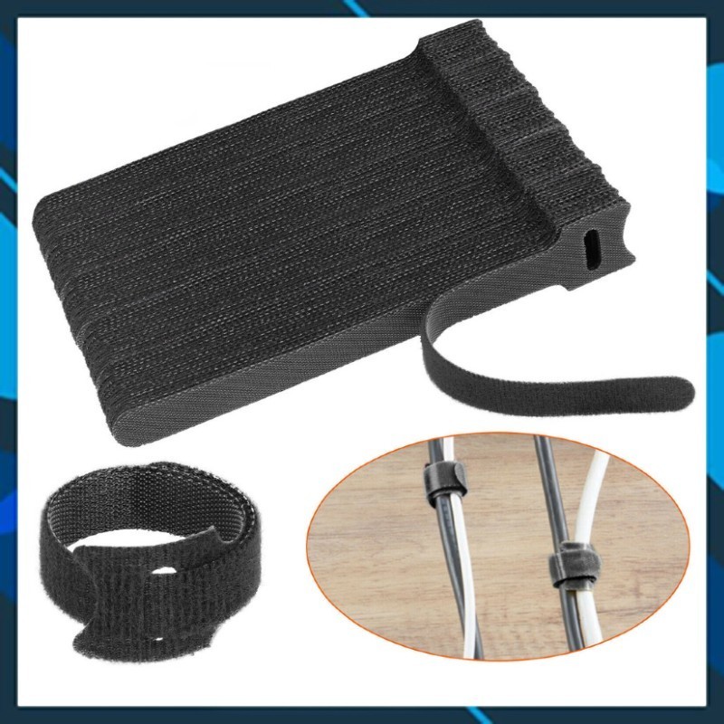  Dây Velcro Nylon Đai Buộc Giữ Làm Gọn Chống Rối Dây Cáp Sạc Tai Nghe Cáp HDMI Cáp Điện Tiện Lợi Tái Sử Dụng Nhiều Lần.. 