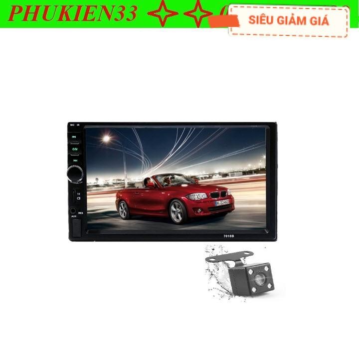 Màn Hình Cảm ứng Ô tô Bluetooth Car 7inch MP5 Trên xe Hơi 7018b Tặng Kèm Camera Lùi chống nước Cao c