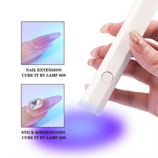 UR SUGAR Led Mini Cầm Tay Nhanh Khô Màu Trắng Kèm Sạc USB Tiện Dụng DIY