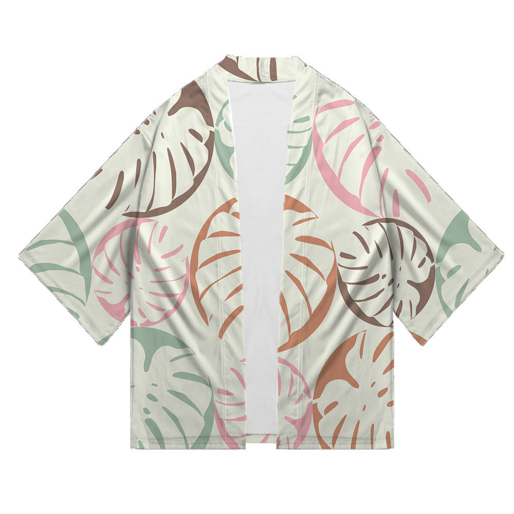 Trang phục nhập vai nam in hình lá ngọt ngào Haori Kimono
