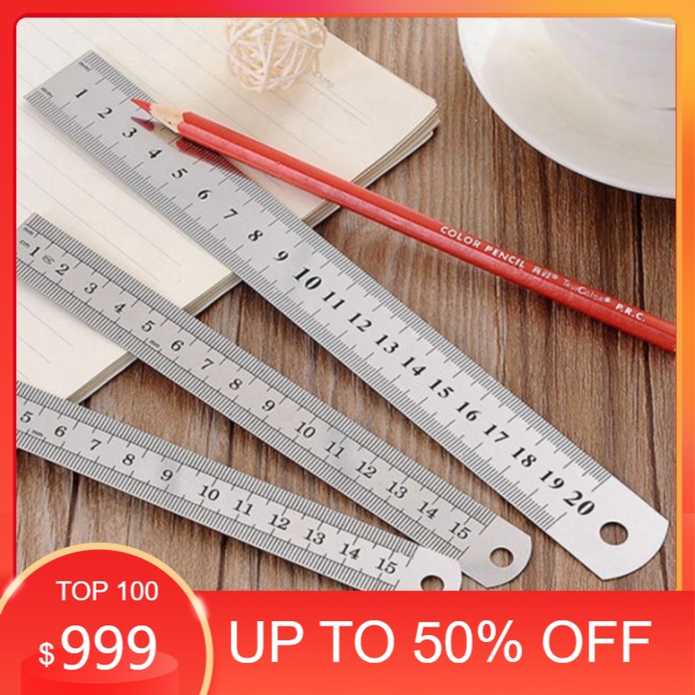 [RẺ NHẤT] Thước Kẻ Sắt 15cm, 20cm, 30cm, 50cm (Thước Lá) [GIÁ TỐT]