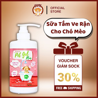(Chai 500ML) Sữa Tắm Chó Mèo PetGel Plus, Sữa Tắm Diệt Ve Rận, Khử Mùi Hôi, Giúp Lông Mượt Cho Chó Mèo Giữ Hương Thơm