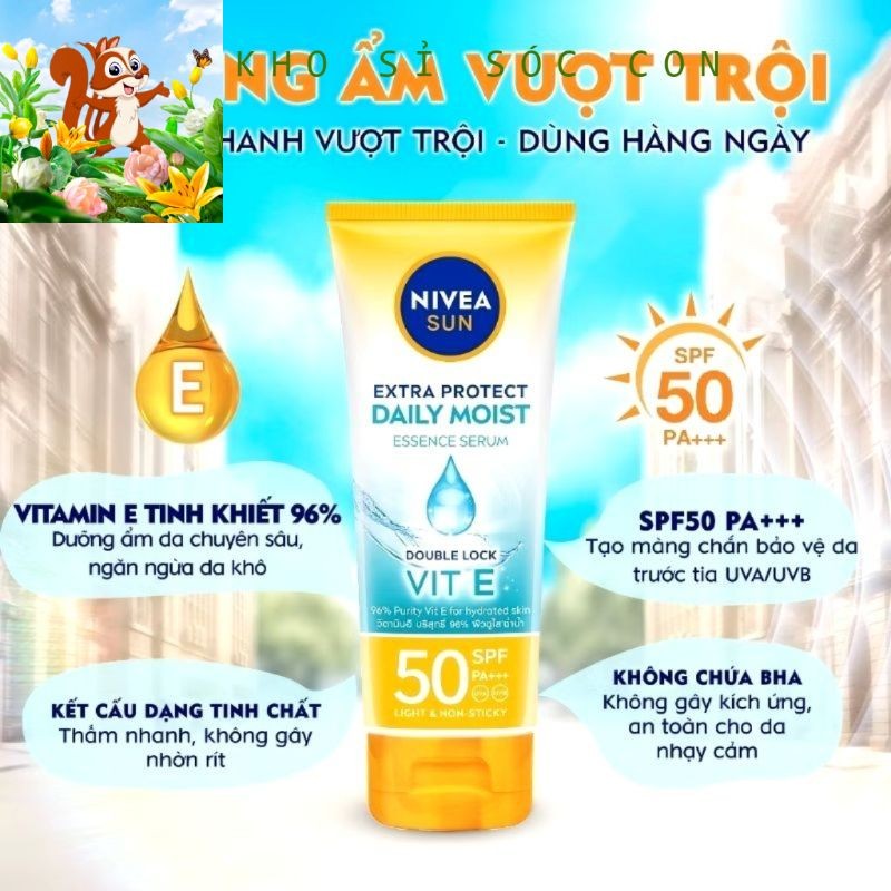 Serum chống nắng Nivea dưỡng thể dưỡng ẩm vượt trội 180ml