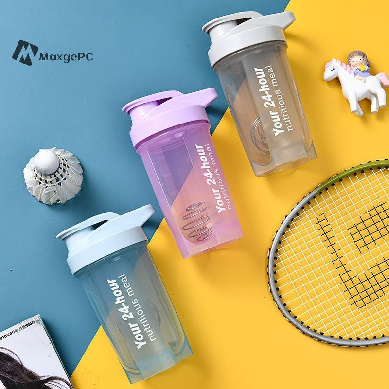 Maxgepc Sports Shaker 500ML Whey Protein Trộn Chai Thể Thao Tập Gym Shaker Ngoài Trời Di Động Nhựa U