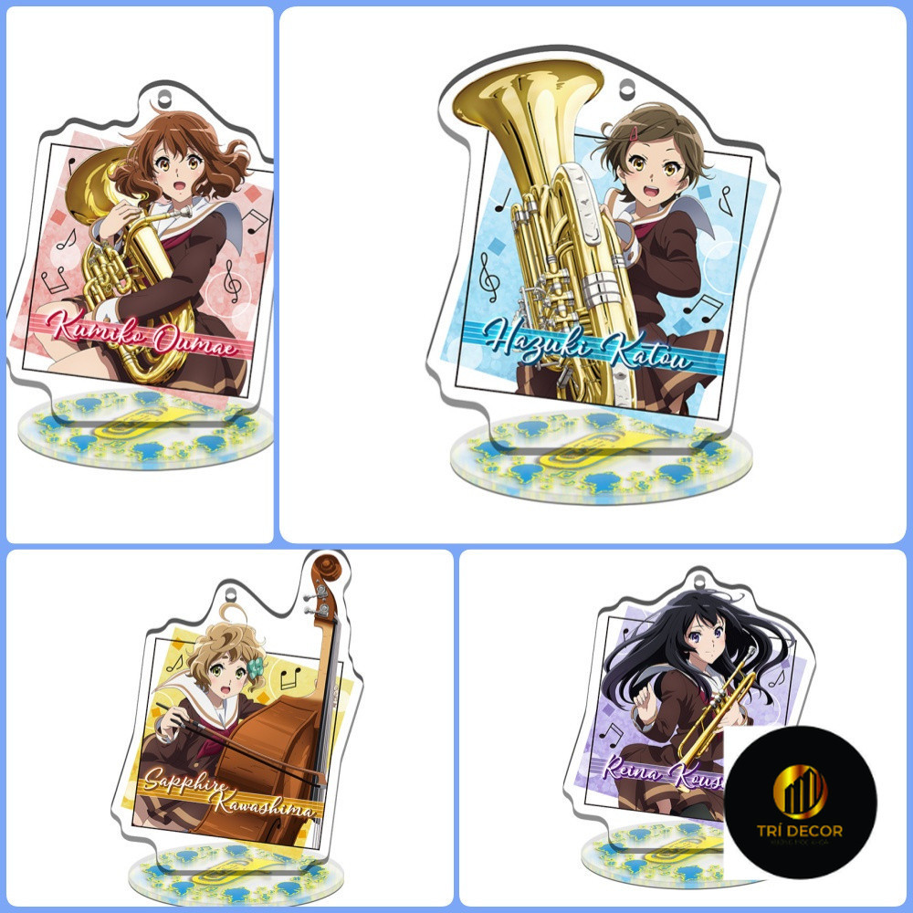 Móc khóa Anime Hibike Euphonium Tanaka Asuka Kumiko Oumae Phụ kiện trang trí túi xách Balo