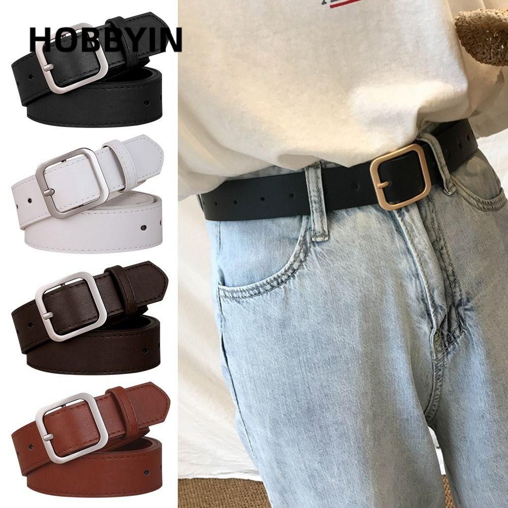 HOBBYIN Thắt Lưng Da PU Thời Trang