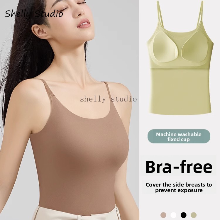 Ice Silk Nữ Top Camisole Tube Top Tank Top Nữ Singlet