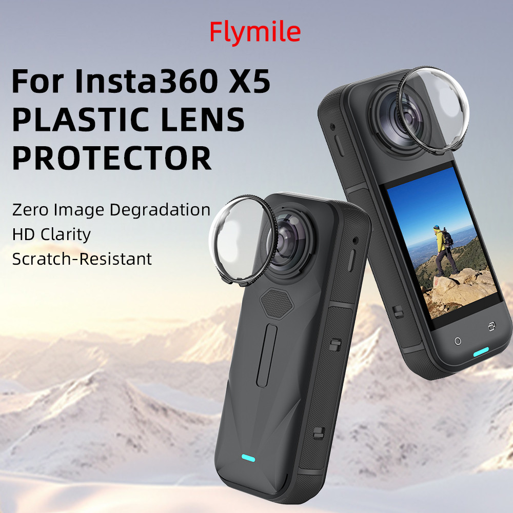 Dành Cho Insta360 X5 Ống Kính Bảo Vệ PC Máy Ảnh Thể Thao Ống Kính HD Chống Phản Quang Bụi Bao Chống Rơi Vỏ Bảo Vệ Toàn Cảnh Phụ Kiện Máy Ảnh Thể Thao