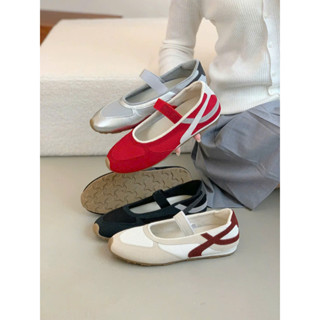 (HÀNG SẴN) Giày búp bê ballet dáng thể thao quai chun happy feeling mùa hè 2025 Y4660-4