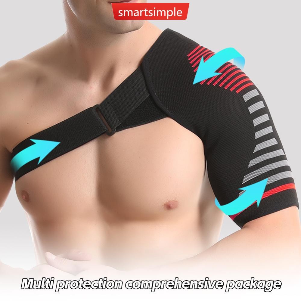 SMARTSIMPLE Co Giãn Dệt Kim Hỗ Trợ Vai Nẹp Dây Đeo Vai Sling Cho Phòng Tập Gym Thoáng Khí Thể Thao C