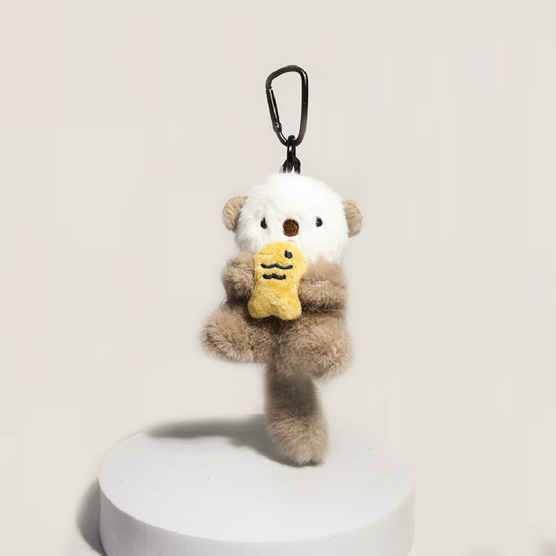 Móc khóa sang trọng siêu mềm Otter - Charm ba lô Otter biển đáng yêu